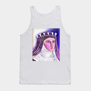 Hildegard of Bingen Pink Portrait | Hildegard of Bingen Artwork 7 Tank Top